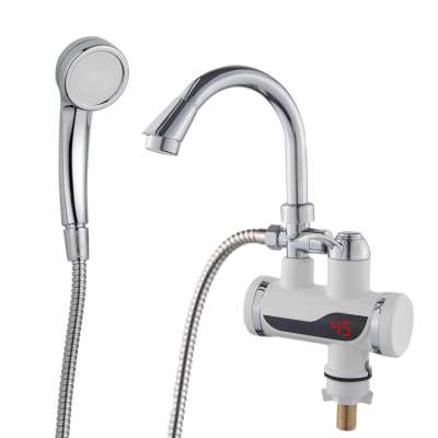 Wall mounted Instant Electric hot Water tap Automatic sensor  Heater faucet with shower kit